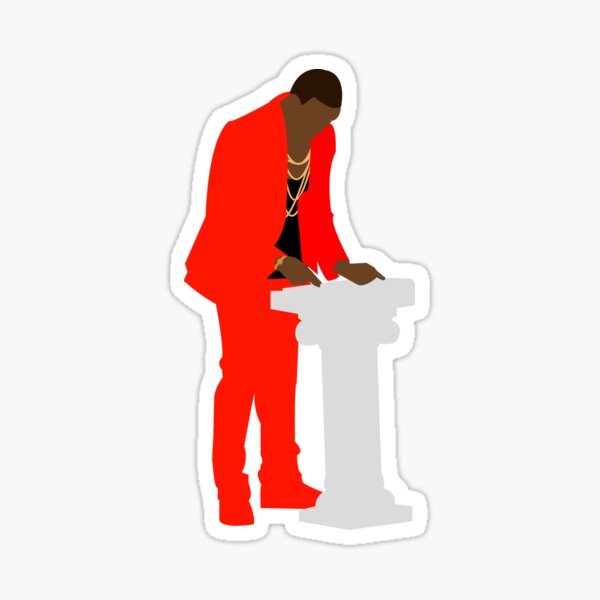 Aperçu de l'œuvre Kanye en fuite créée et vendue par Hungry Hungry  Buffalo.