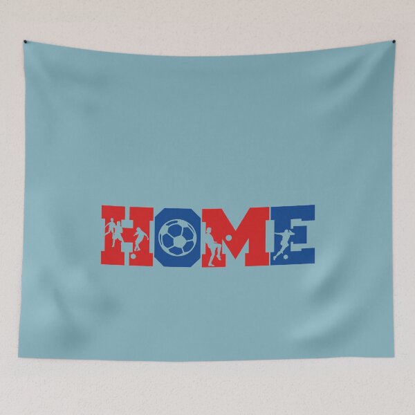 Item preview, Red and Blue HOME - Football or Soccer - One Word Sums It Up  designed and sold by Labradoodlesetc.