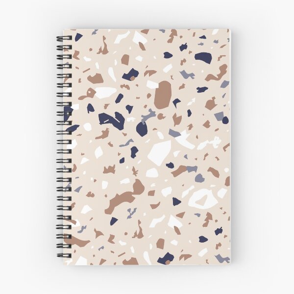 Artikelvorschau, Terrazzo abstraktes Muster - Beige, Zimtbraun, Weiß und Marine entworfen und verkauft von VerryBerry.