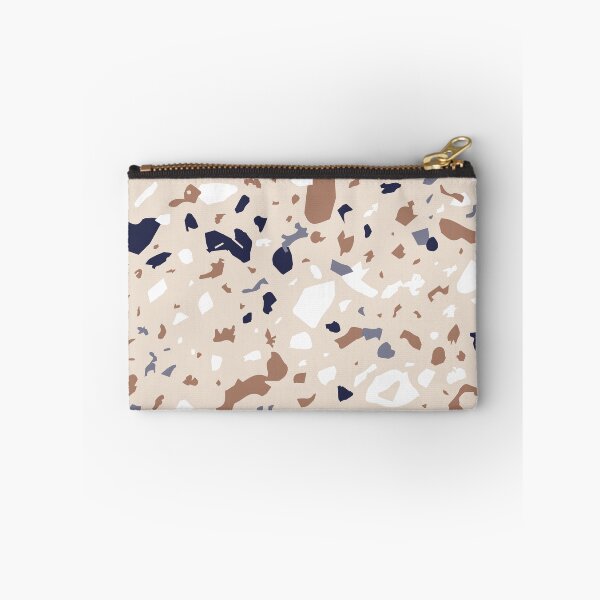 Item preview, Terrazzo Abstract Pattern - Beige, Cinnamon Brown, White, and Navy designed and sold by VerryBerry.