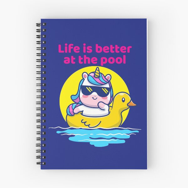 Artikelvorschau, Einhorn-Poolparty, Sommerferien, Life Better Pool entworfen und verkauft von Maria Garcia.