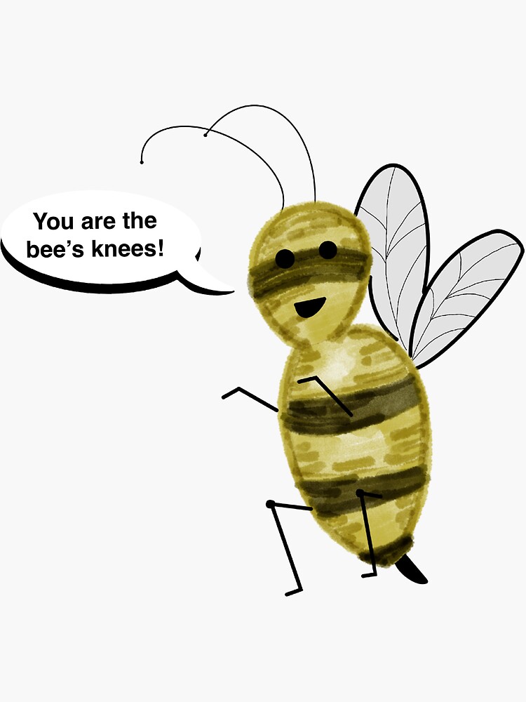 you-re-the-bee-s-knees-sticker-for-sale-by-whitneyb-redbubble