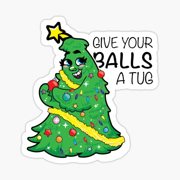 Give your Balls a Tug Sticker