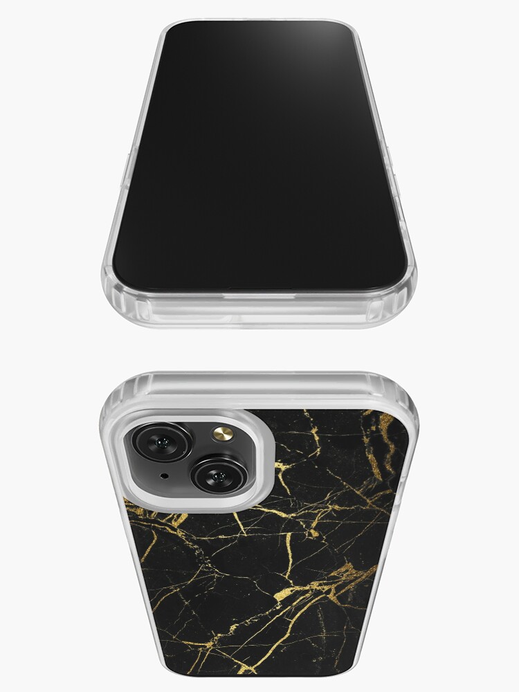 Black and Gold Marble iPhone Case