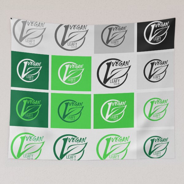 Item preview, Vegan Leafy Shop Logo Concept designed and sold by markyartshop.