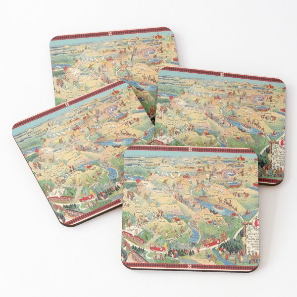 Item preview, Old Glacier National Park Map (1925) Vintage Montana Natural Reserve Atlas designed and sold by BravuraMedia.