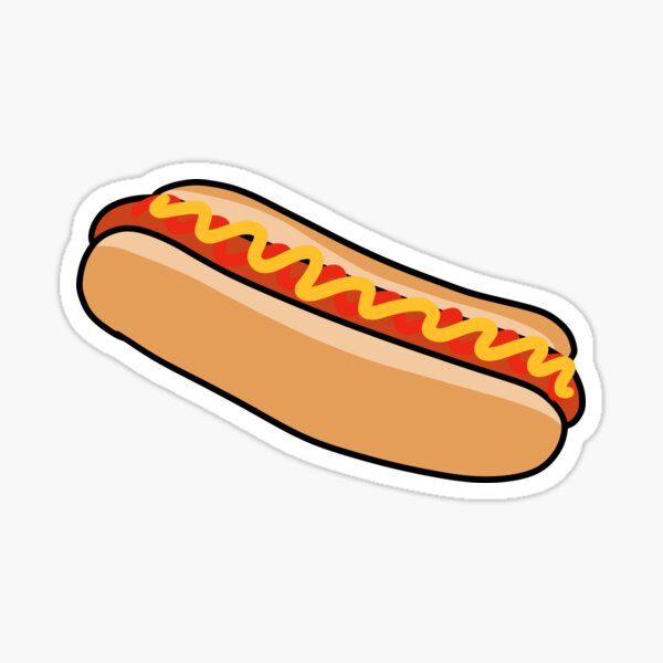 Hot Dog Cartoon Sticker for Sale by Chloebb30