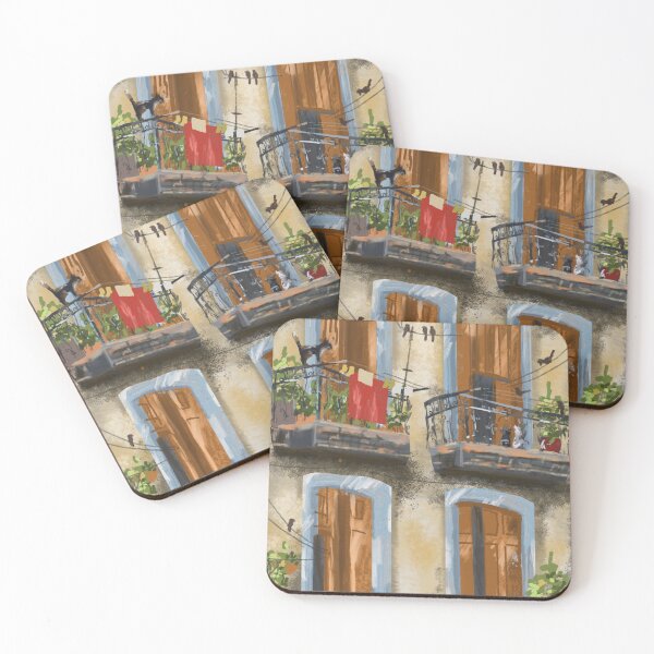 Item preview, Black cat on a sunny balcony designed and sold by JakoRila.