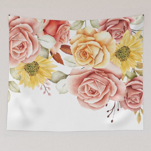 Item preview, Warm Watercolor Floral bouquet designed and sold by wild-bloom.
