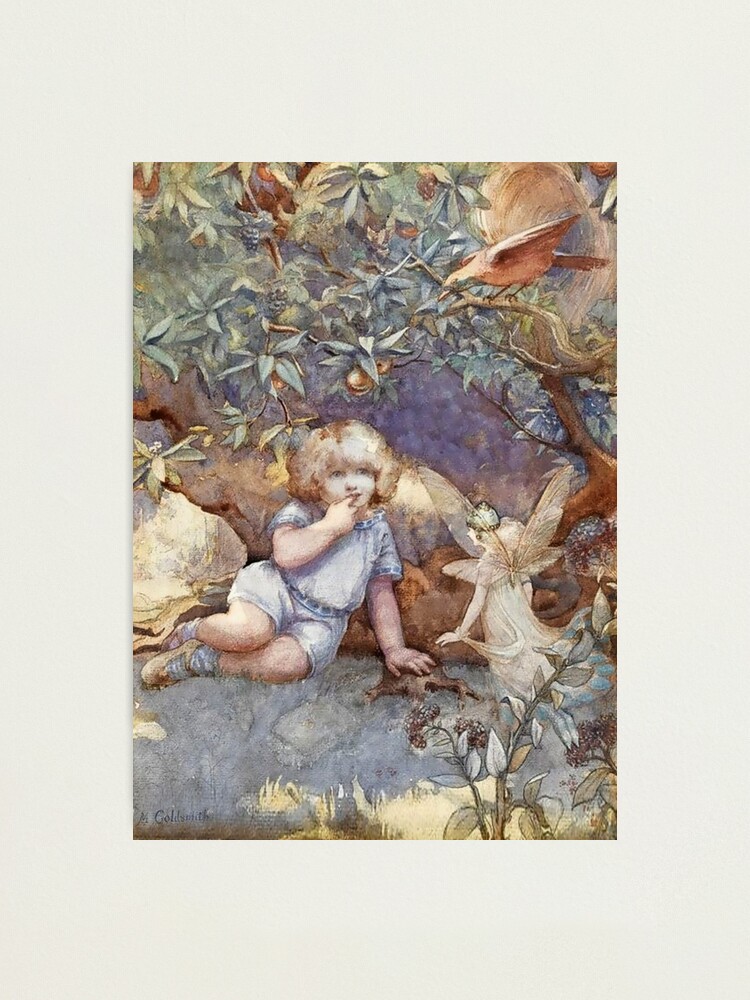 Little Girl With a Fairy by Beatrice Goldsmith