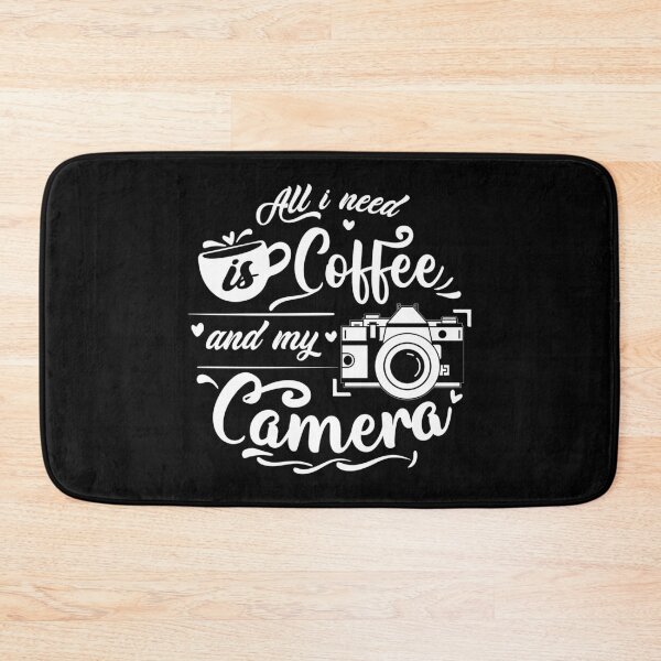 Item preview, All i need is coffee and my camera - Funny quote designed and sold by nellylebrun.