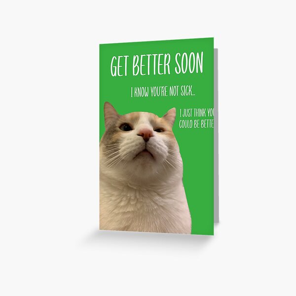 get-better-soon-greeting-card-for-sale-by-fatfatpankocat-redbubble