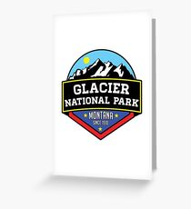 GLACIER NATIONAL PARK MONTANA HIKING CAMPING HIKE CAMP 1910 Greeting Card