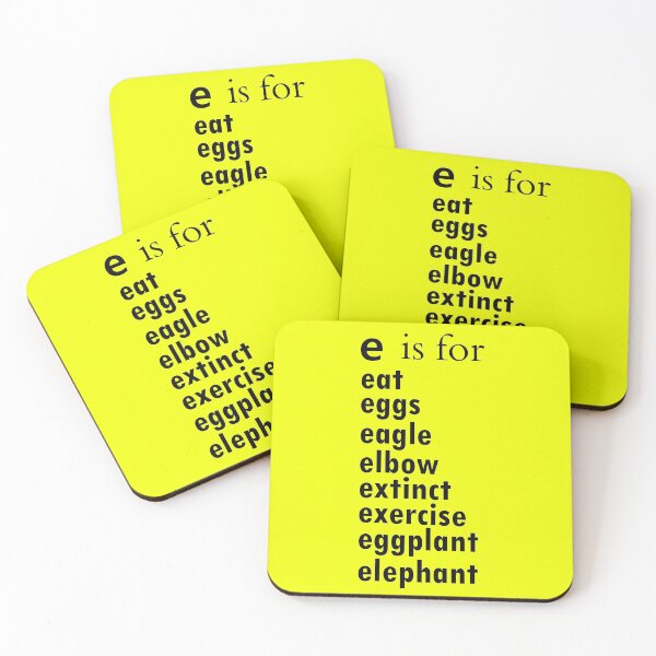 Item preview, The e is for eat: Alphabet a-z Words -Alphabet   Words designed and sold by matrixvip.