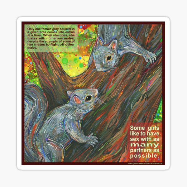 Ladylike Behavior (Gray Squirrel) Sticker