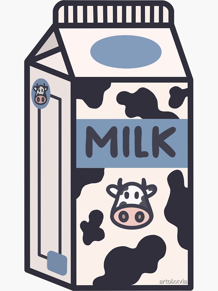 Milk Carton Sticker for Sale by artolxxvia
