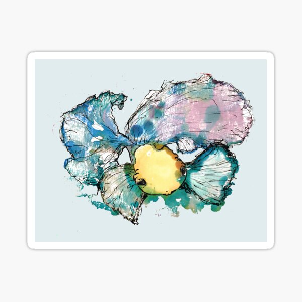 Peace Fish - Gray background Sticker