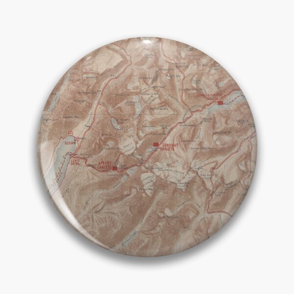 Item preview, Old Glacier National Park Map (1914) Vintage Montana Natural Reserve Atlas designed and sold by BravuraMedia.