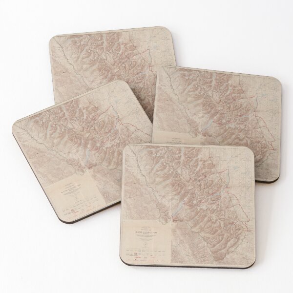 Item preview, Old Glacier National Park Map (1914) Vintage Montana Natural Reserve Atlas designed and sold by BravuraMedia.