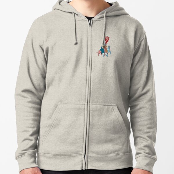 WesterosCraft Rookery Horse Riders and Banner Illustration Zipped Hoodie