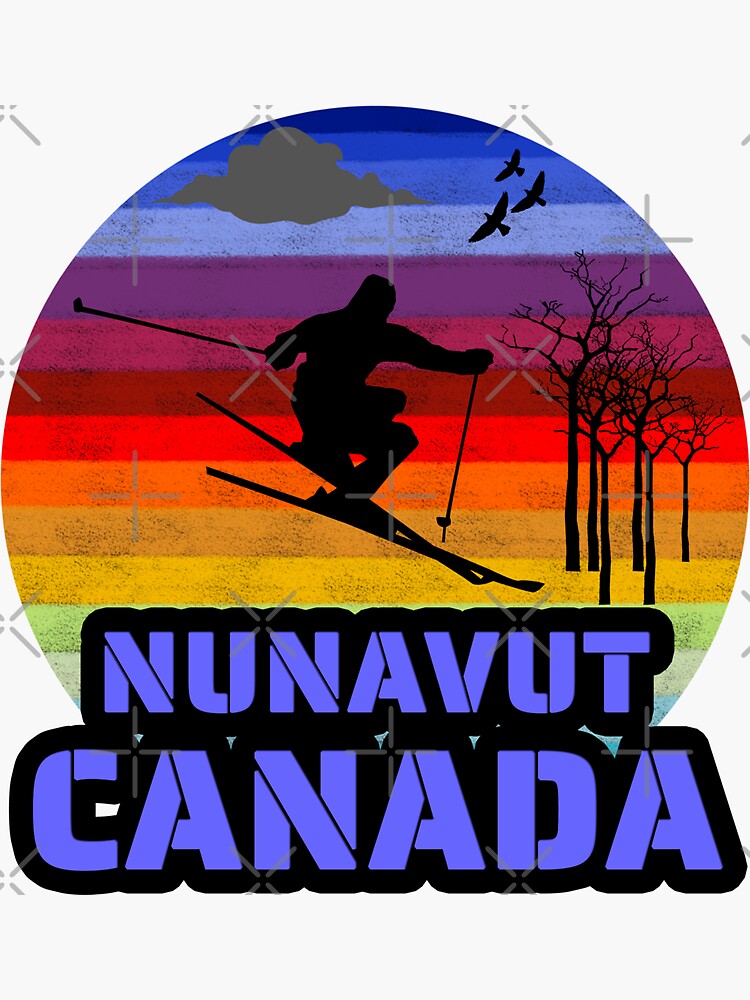 Disover Nunavut Canada Ski Winter Resort Sticker