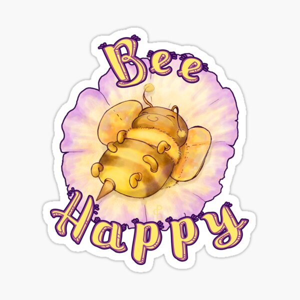 Bee Happy Sticker