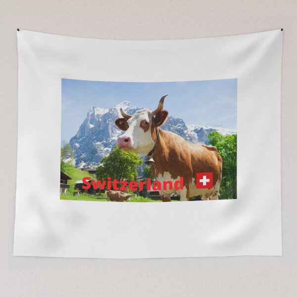Item preview, Swiss Cow With Mountains Photo. designed and sold by Fiftyandfab.