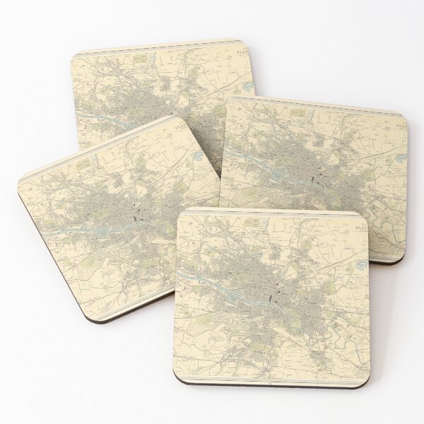 Item preview, Old Glasgow Scotland Map (1912) Vintage Glaschu Scottish City & Street Atlas designed and sold by BravuraMedia.