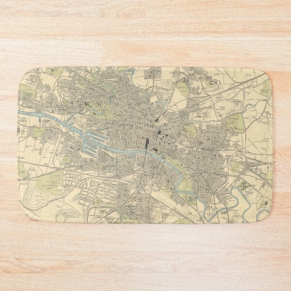 Item preview, Old Glasgow Scotland Map (1912) Vintage Glaschu Scottish City & Street Atlas designed and sold by BravuraMedia.