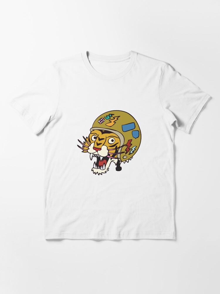 Tiger with patched helmet | Essential T-Shirt