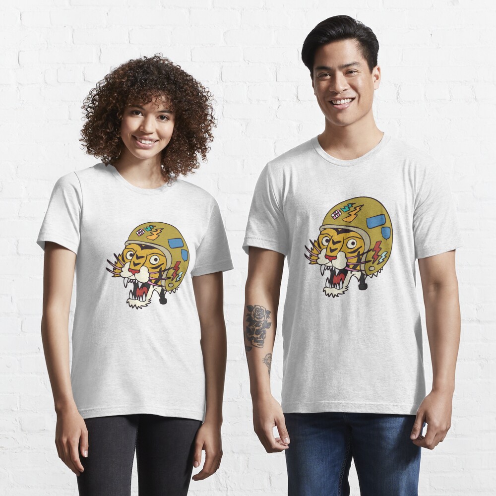 Tiger with patched helmet | Essential T-Shirt