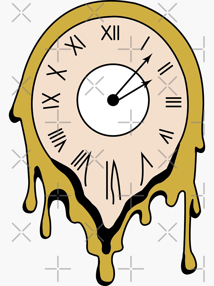 "Melting Clock" Sticker for Sale by JericaS Redbubble