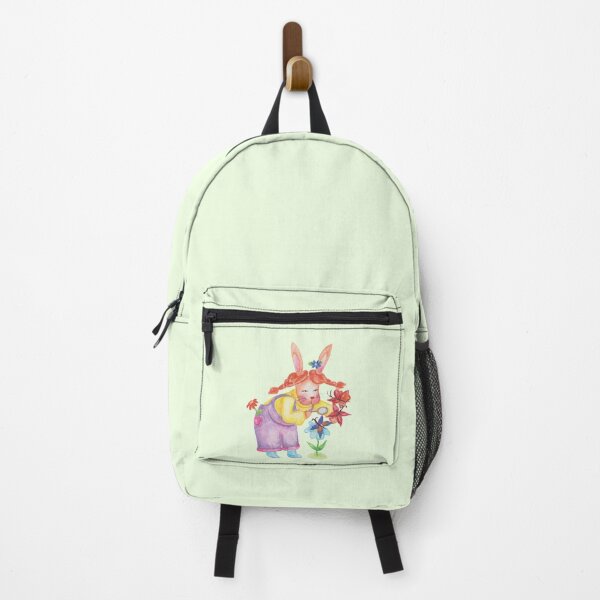 Item preview, Watercolor bunny with flowers designed and sold by KaterynaAndArt.