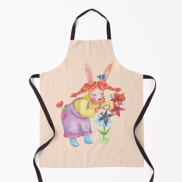 Item preview, Watercolor bunny with flowers designed and sold by KaterynaAndArt.