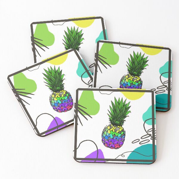 Item preview, Colorful Pineapple Abstract Art   designed and sold by JooArtPrints  ★★★★★.