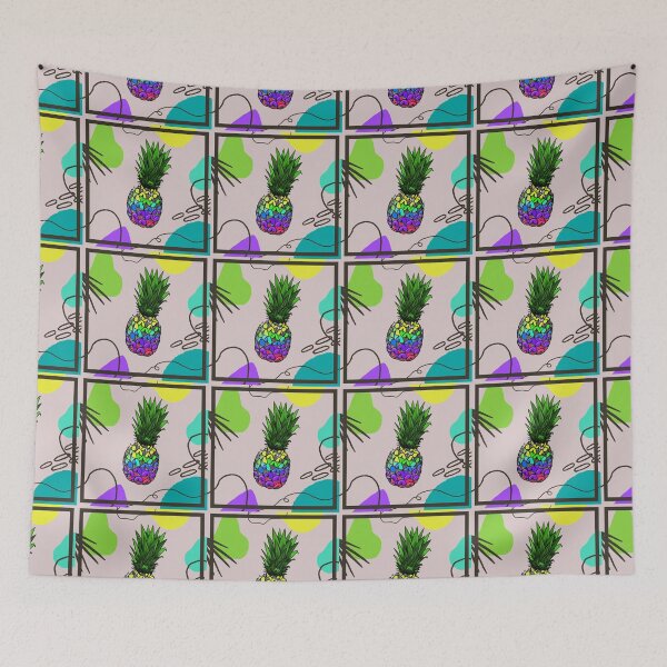 Item preview, Colorful Pineapple Abstract Art   designed and sold by JooArtPrints  ★★★★★.