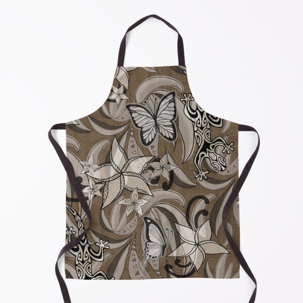 Item preview, Vintage Hawaiian Coffee Gecko And Butterflies Tribal Abstract designed and sold by sunnthreads.