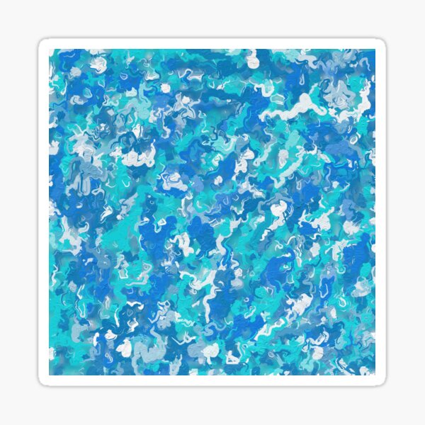 Classic Blue and Turquoise Paint Splatter Sticker