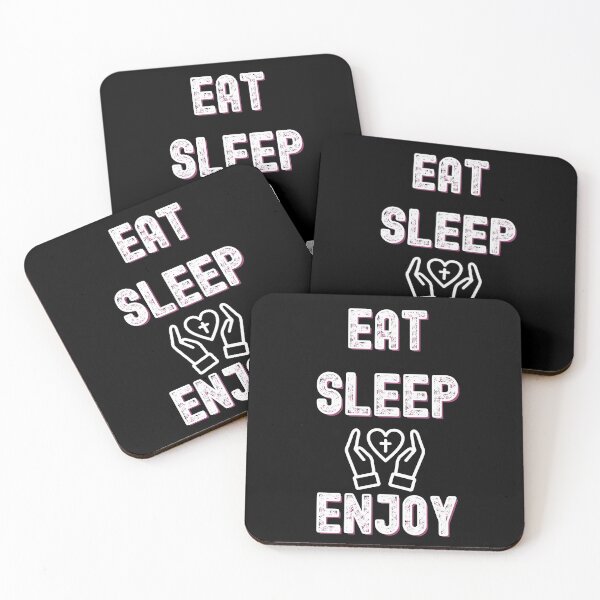 Artikelvorschau,  Funny Eat, Sleep, Pray, Enjoy Design entworfen und verkauft von VandJStore.