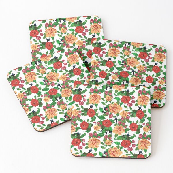 Item preview, Garden flowers pattern by Marcia Ribeiro designed and sold by bymarciaribeiro.