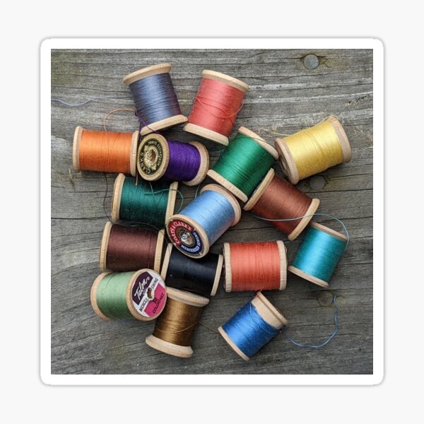 Colored Sewing Thread Spools Sticker by YumeeCraft