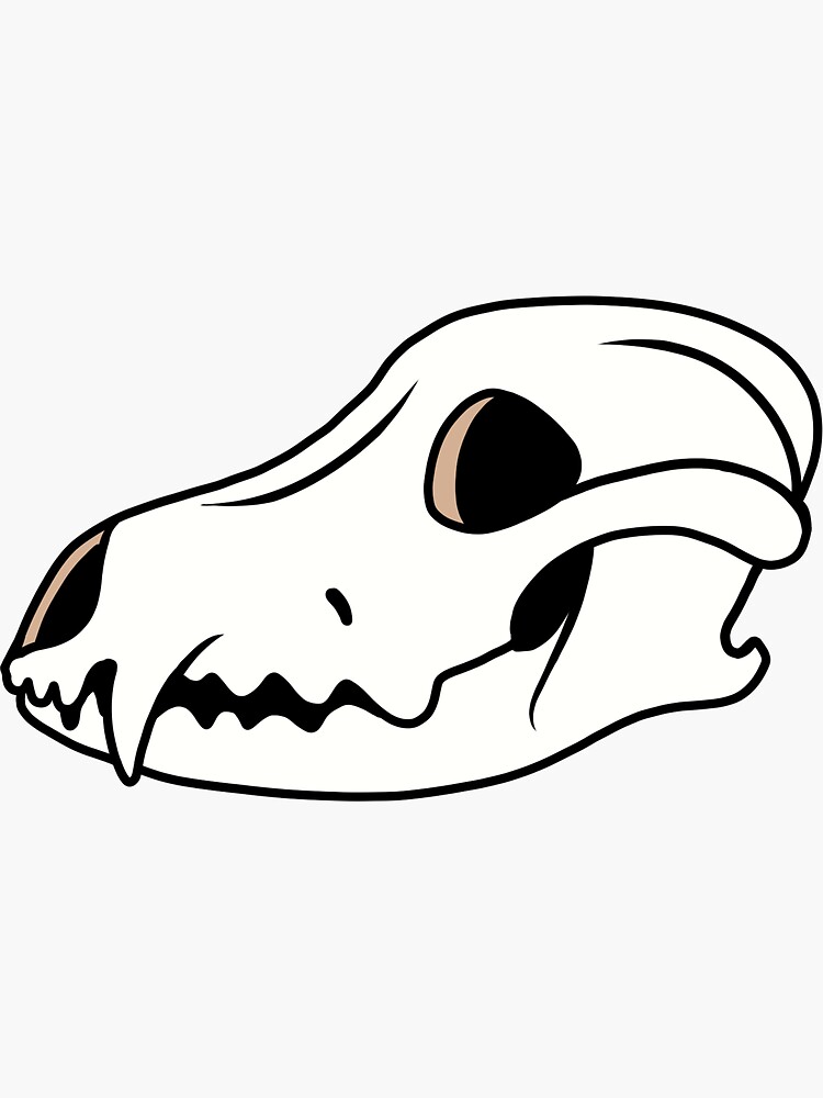 "Cute wolf skull sticker" Sticker for Sale by Redbubble