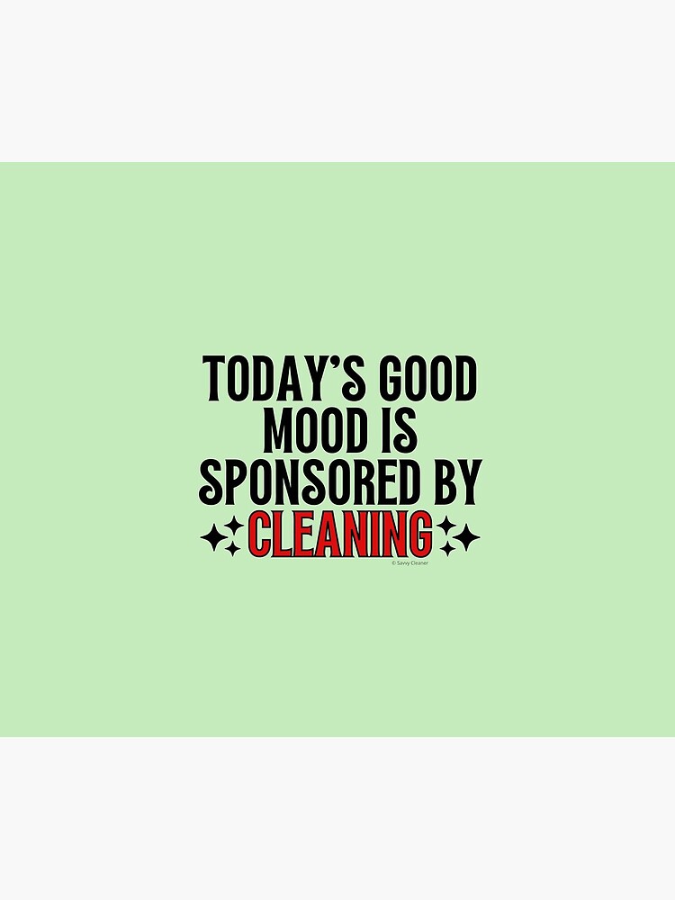 Today's Good Mood is Sponsored by Cleaning Motivation Novelty Gifts by SavvyCleaner