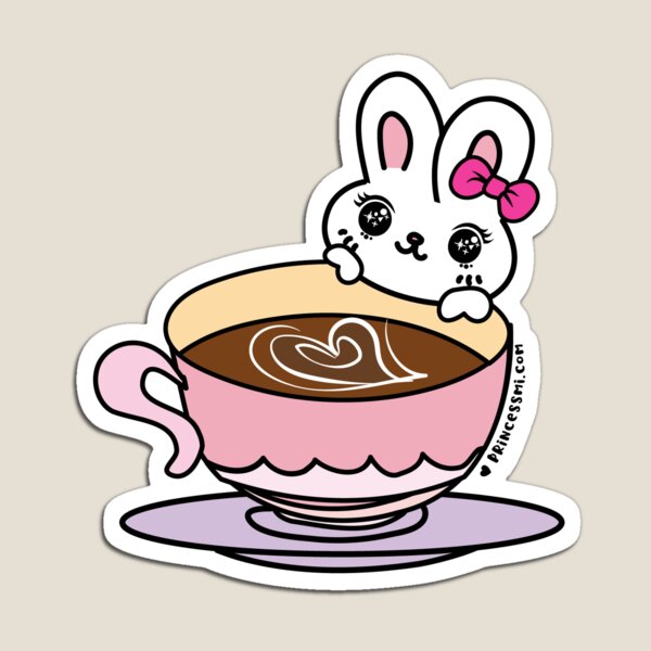 Item preview, una taza de café con conejito kawaii designed and sold by princessmi-com.