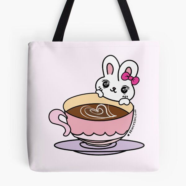 Item preview, a cup of coffee with kawaii bunny designed and sold by princessmi-com.