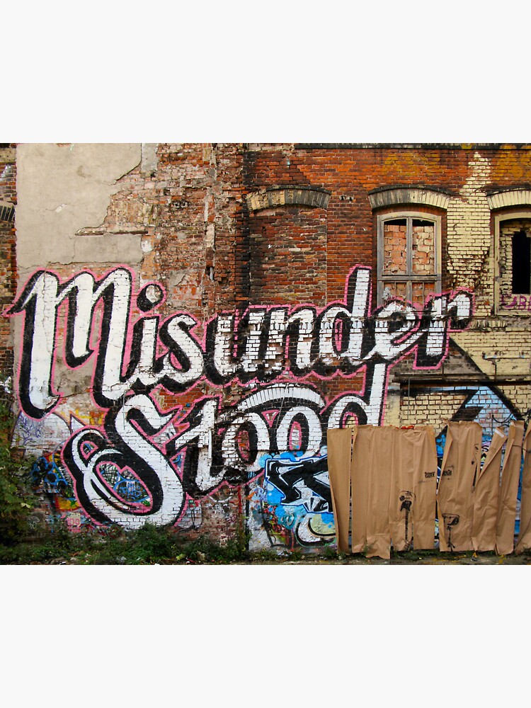 Thumbnail 3 of 3, Sticker, Misunderstood - Graffiti on an abandoned factory in Berlin, Germany designed and sold by StephVonAwesome.