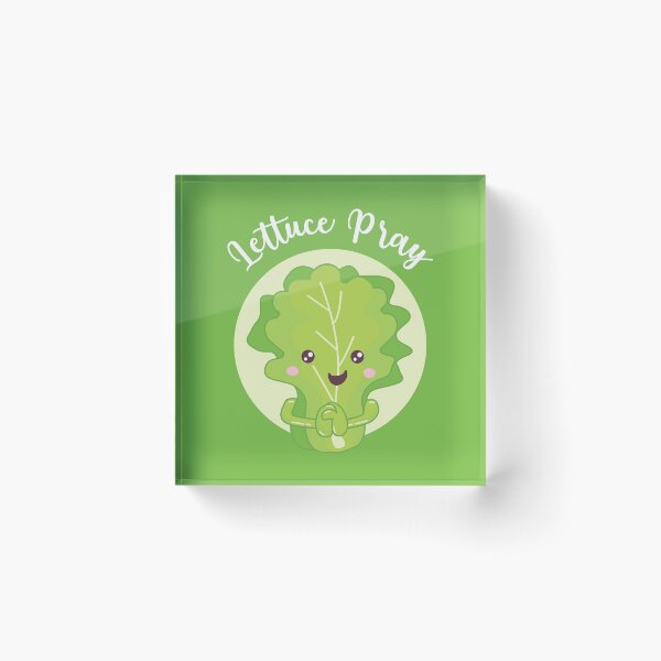 Item preview, Lettuce Pray - White Letters designed and sold by Glory After Tears.