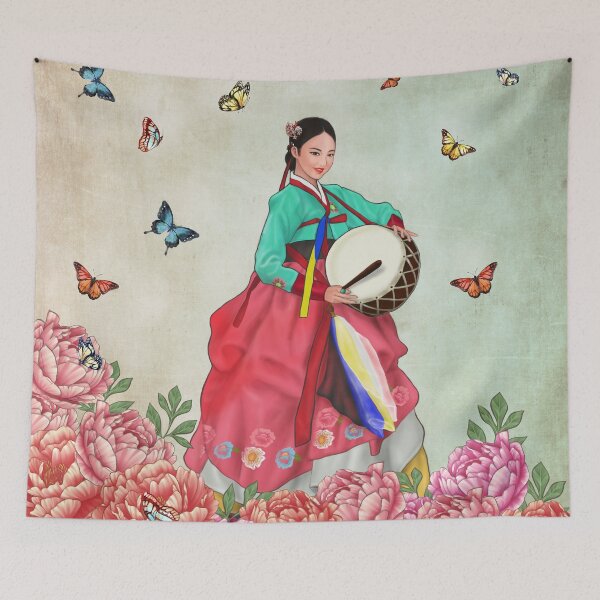 Item preview, Sound of Drum in Hanbok designed and sold by Anicue.