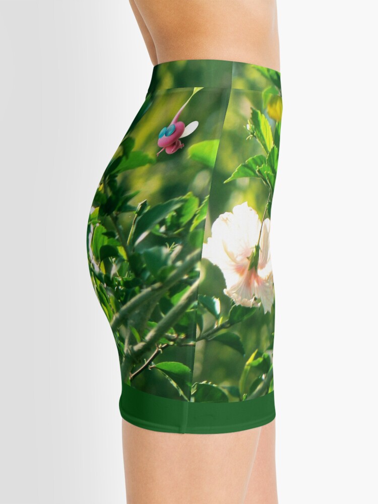 pink flower mini skirt