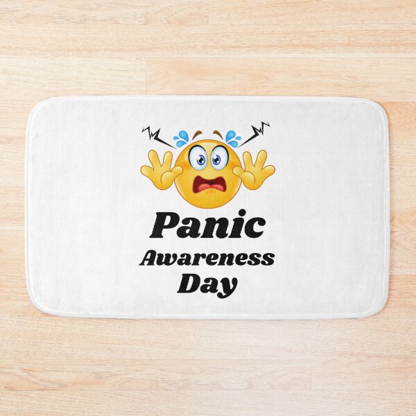 Item preview, Panic Awareness Day with emoticon and text in black designed and sold by AnnaBBS.